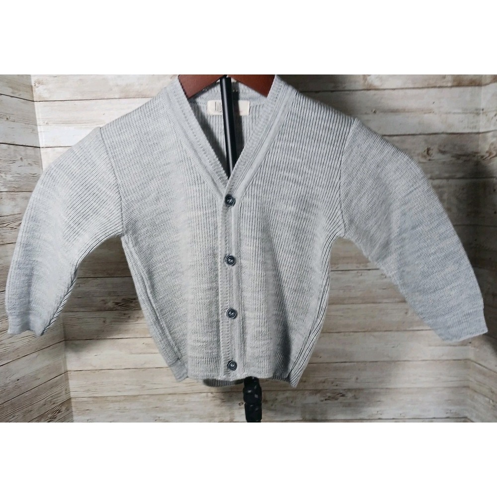 Lilax soft gray toddler‎ button up sweater size 12 Months